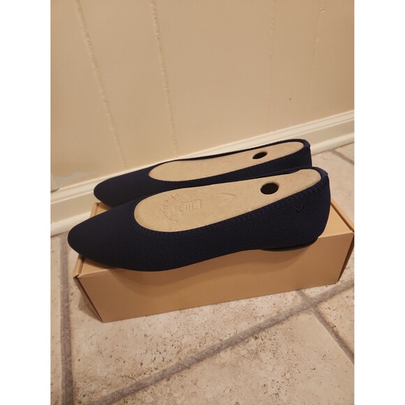 Vivaia "Tamia 2.0" Roundtoe Flats in Navy Blue Size 42 US 10.5 - Picture 2 of 11